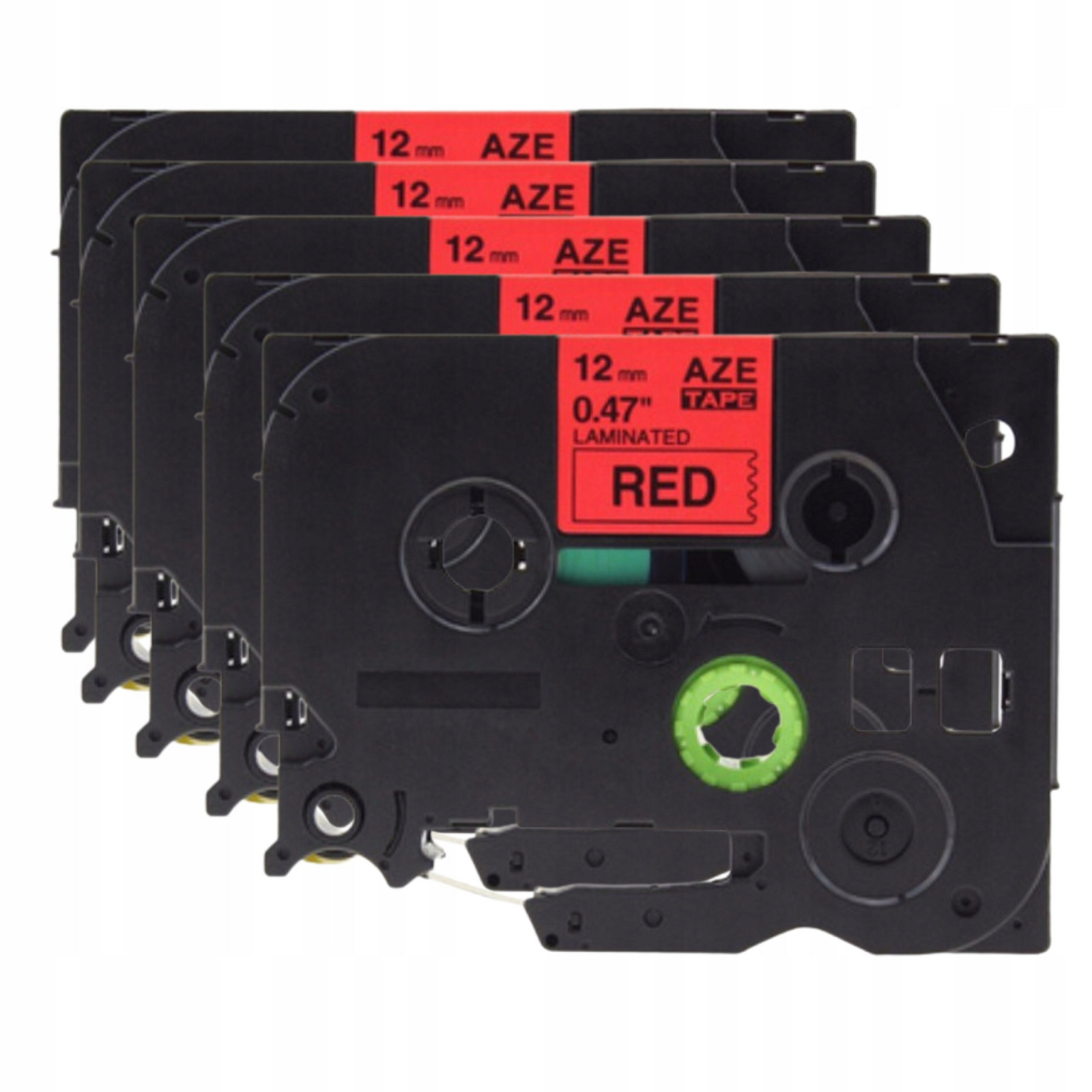 5x Páska pro Brother TZ-431 Černá na Červené Odolná A Spolehlivá