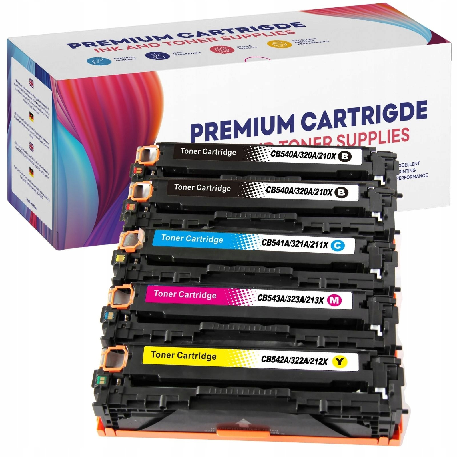 5x Toner Pro Hp CB540A CB541A CB542A CB543A CM1312