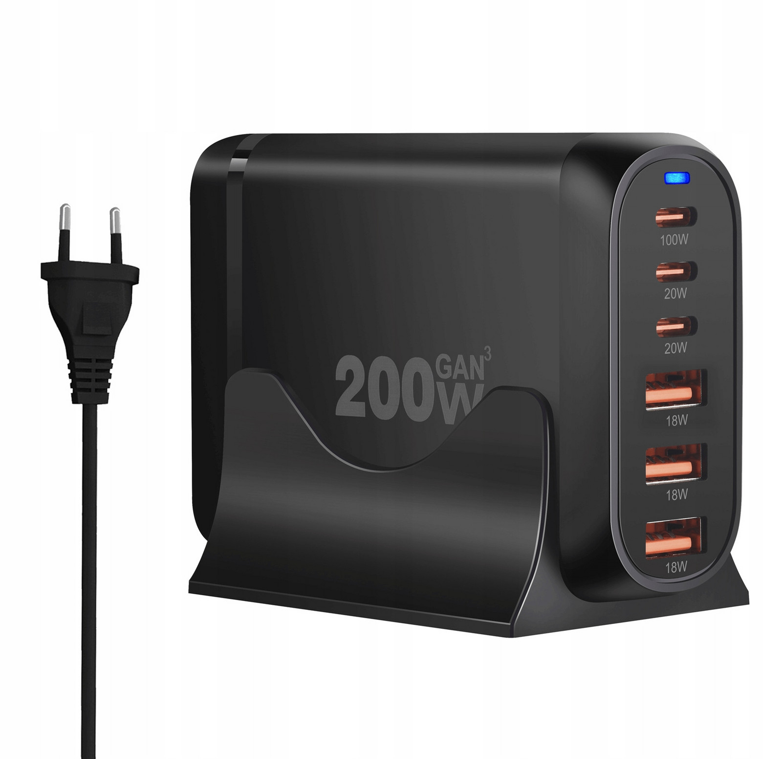 Rychlá Nabíječka GaN 200W Pd 3x Usb C 3x Qc 3.0 Pro Notebook Iphone 100W Mac