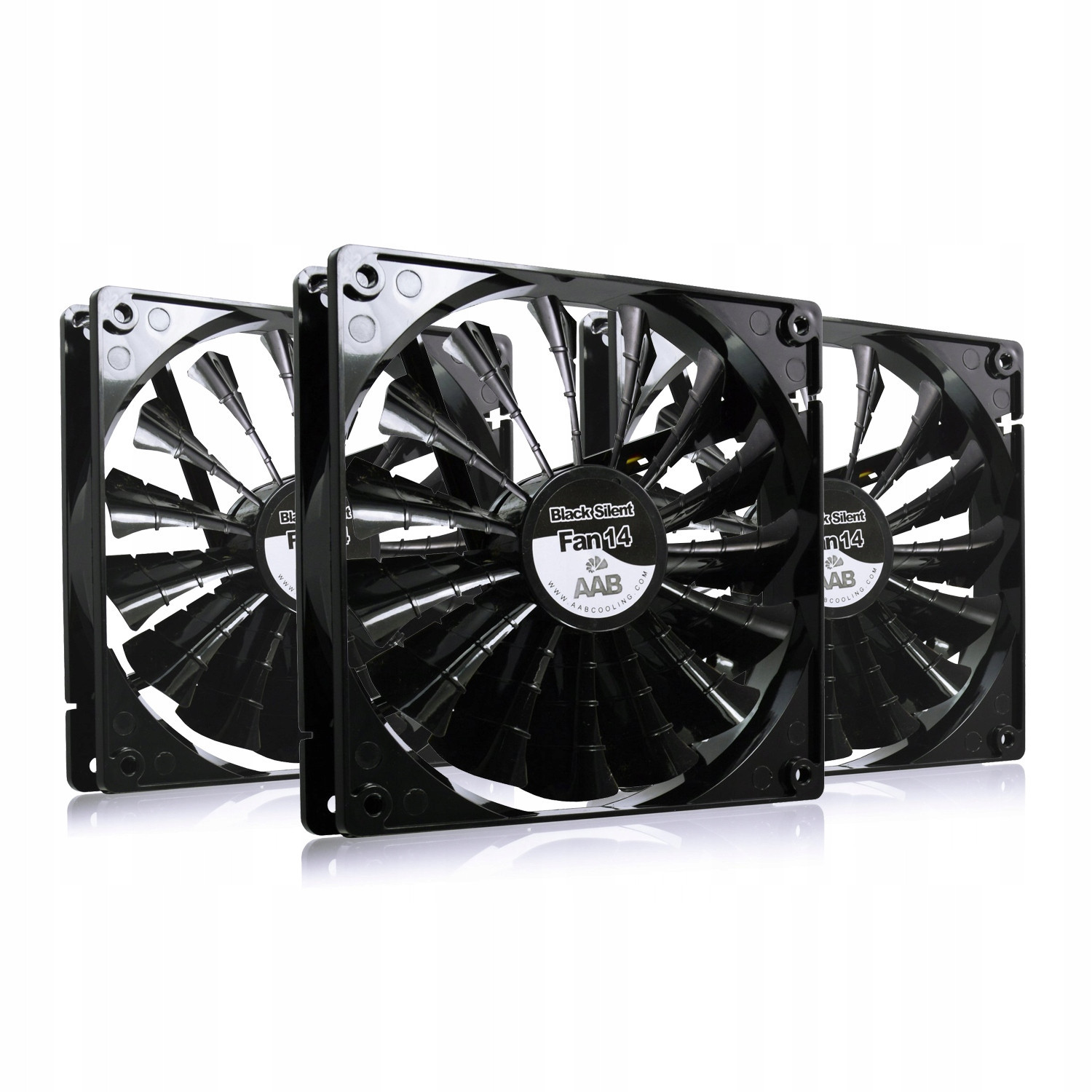 3xAAB Black Silent Fan 14-cm 65%výkonnější Ventilátory Pro Chlazení Gpu Pc