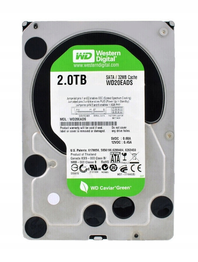 Pevný Disk Wd Green WD20EADS 3.5