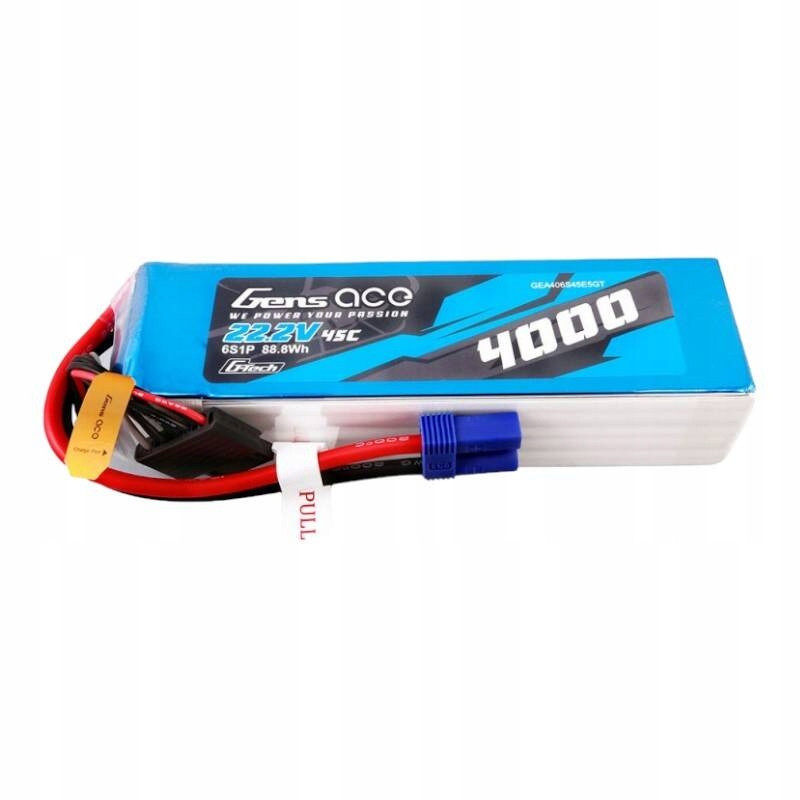 Gens Ace Výkonná Akumulátor Baterie Lipo 4000MAH 22.2V 45C 6S1P Konektor EC5