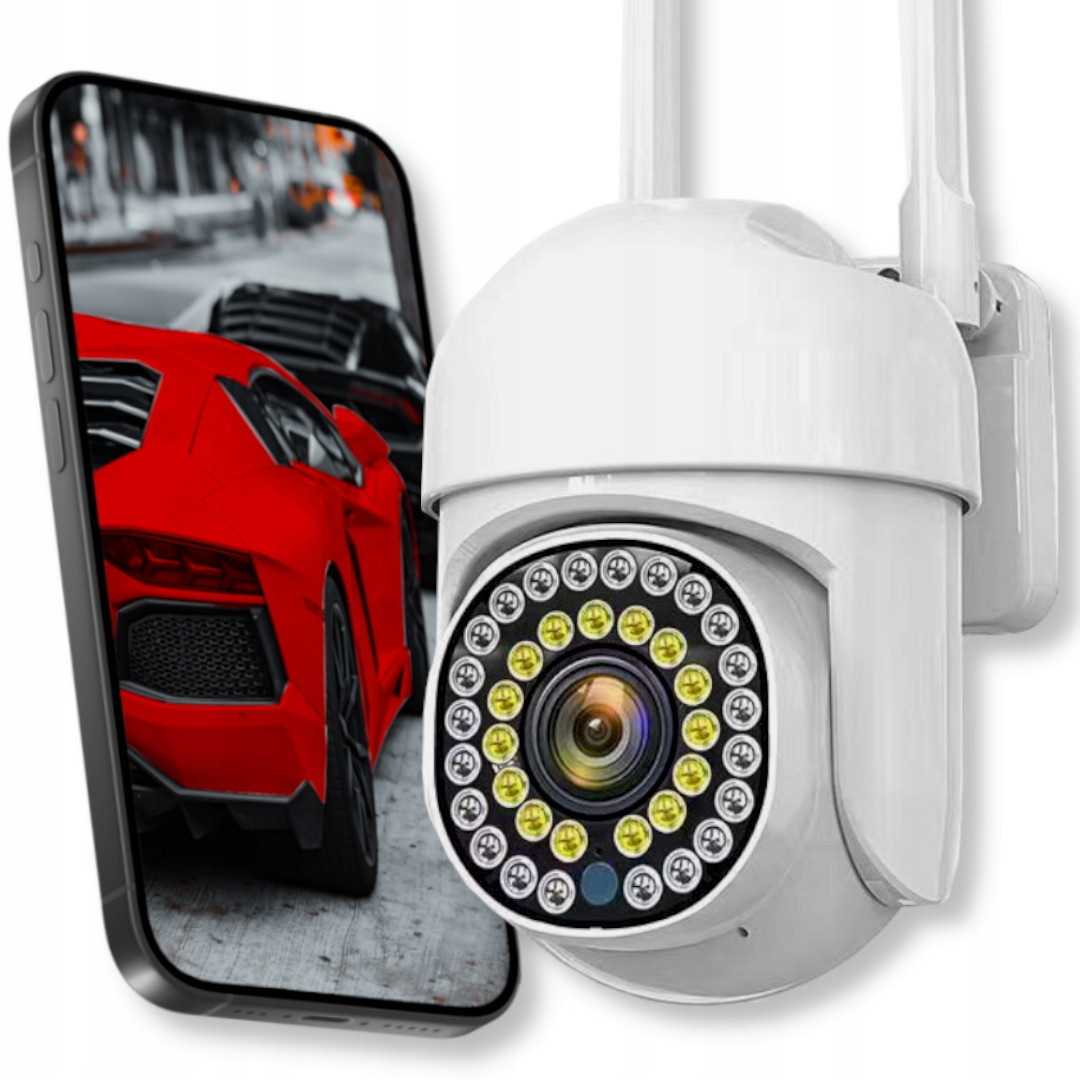 Venkovní Otočná Wifi Kamera Ip Smart 5MP Zoom Detekce Audio Monitoring