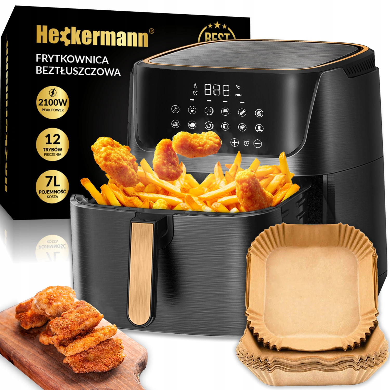 Fritéza Bez Tuku Fritéza Air Frayer Velká 2100W 7L