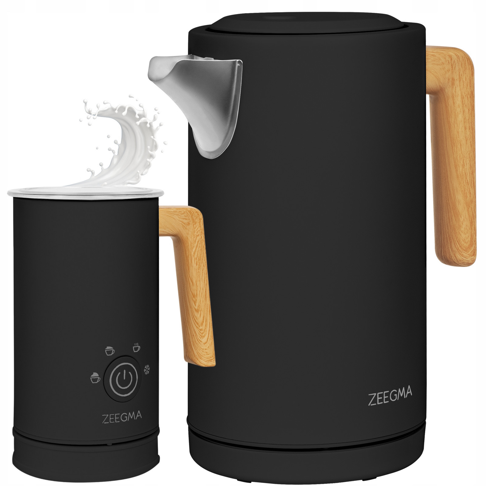 Kuchyňský Set Napěňovač Konvice Toustovač Černý Kuchyňský Set