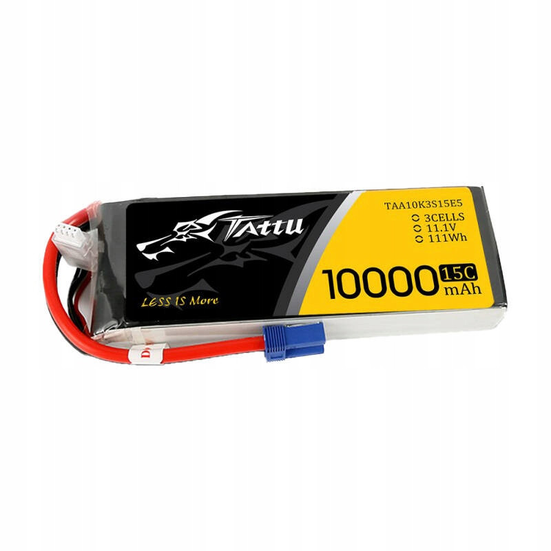 Tattu Výkonná Akumulátor Baterie 11.1V 15C 3S 10000MAH Lipo S Konektorem EC5