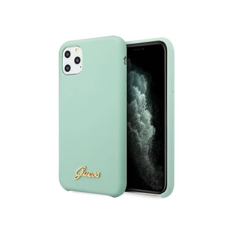 Pouzdro Guess GUHCN65LSLMGGR Silicone Vintage Gold Logo pro iPhone 11 Pro Max