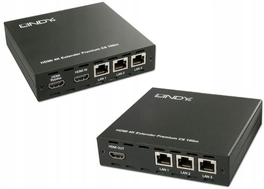 Lindy 38115 Hdmi CAT7 Extender 100m Lan 4K Poe