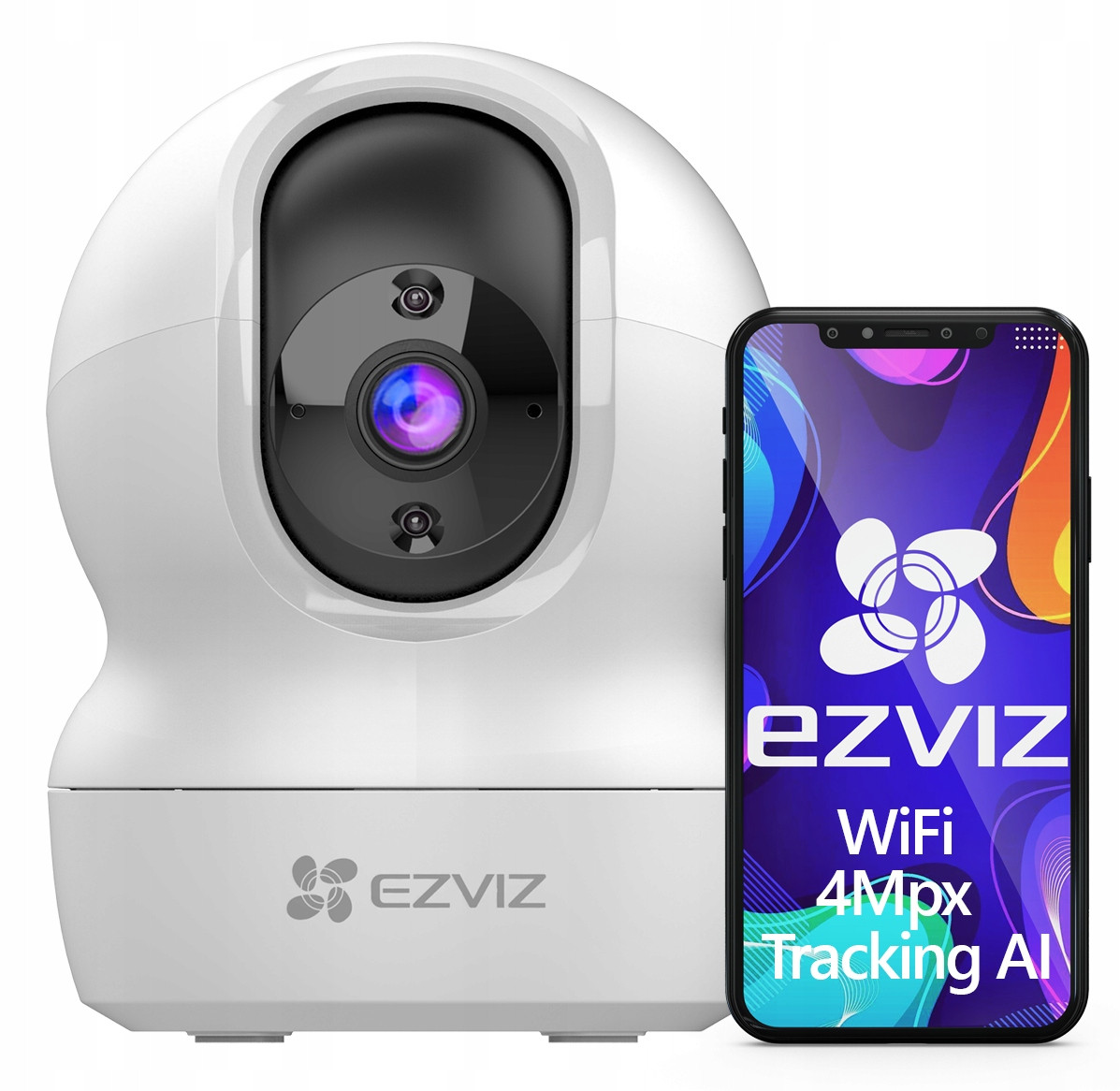 WiFi kamera Ezviz CP-1 Pro 4MP Chůvička Audio Tracking 64GB microSD karta