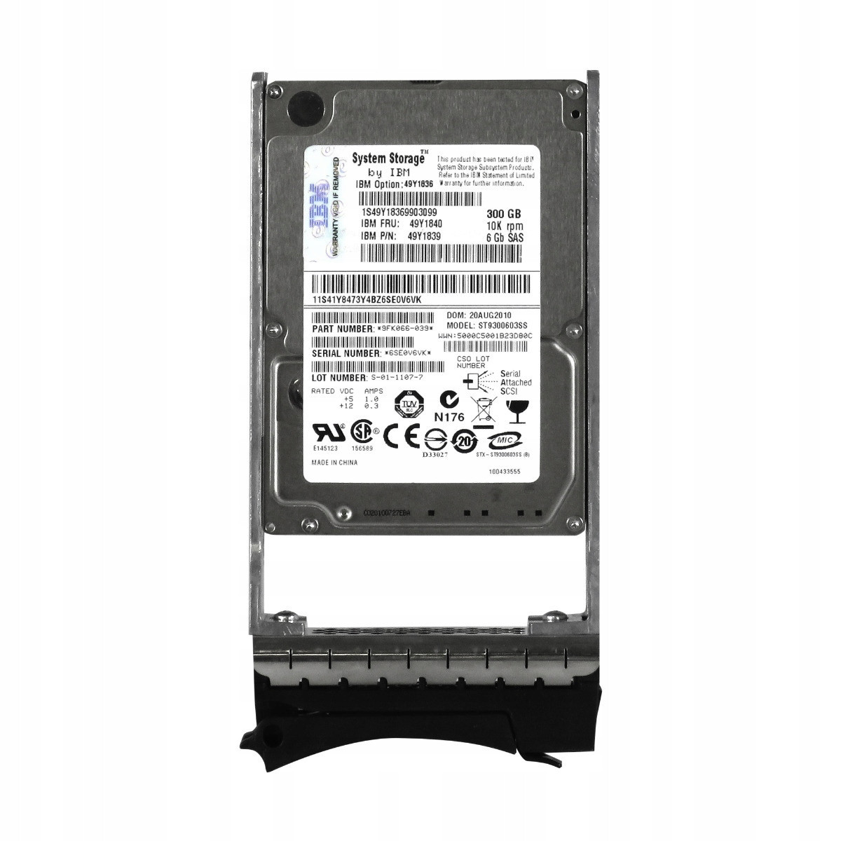 Ibm 49Y1840 49Y1839 300GB 10K 16MB SAS-2 2,5'' ST9300603SS