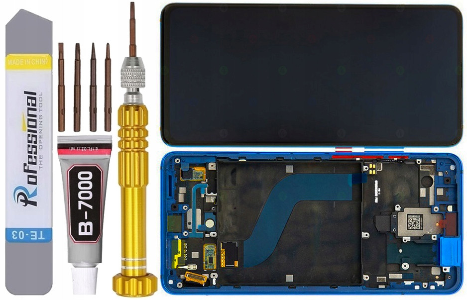 Xiaomi MI 9T Oled LCD displej Displej +rámeček Modrý