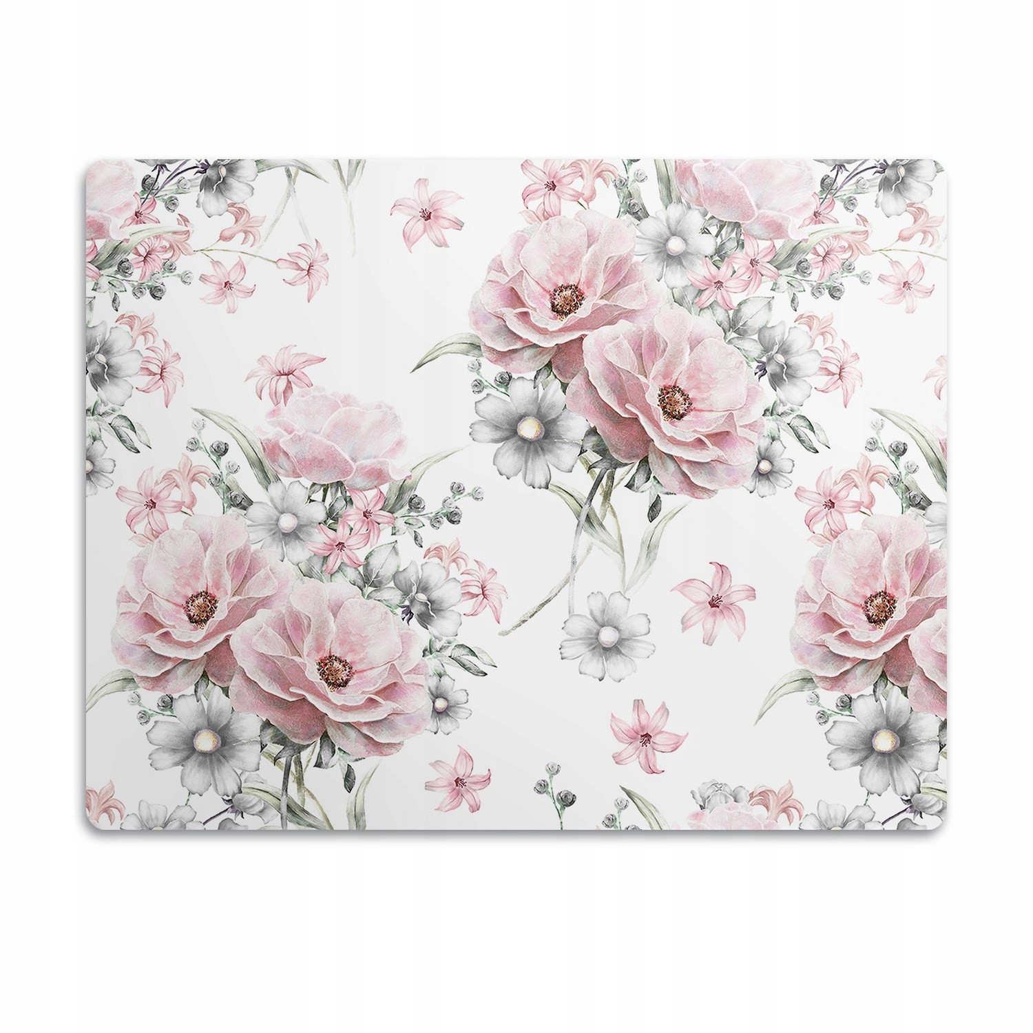 Podložka pro kočky psa pod misky Květy růžové 90x60 cm