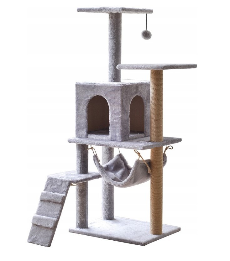 Škrabadlo Pro Kočky Světle Šedý Úplet Aniko A-CS125LG