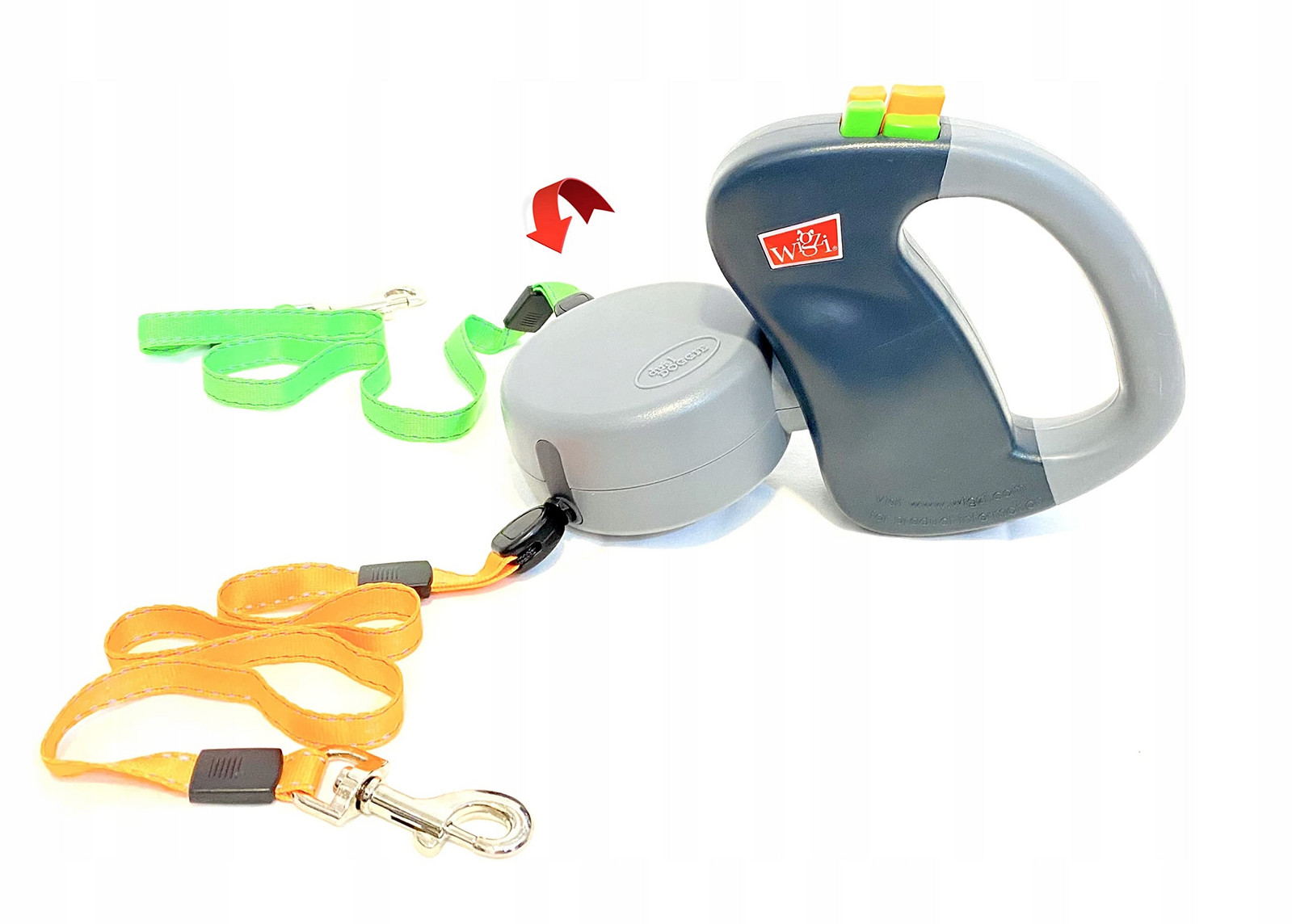 Dvojité rolovací vodítko pro psa automatické výsuvné na 3 m Makife Dual