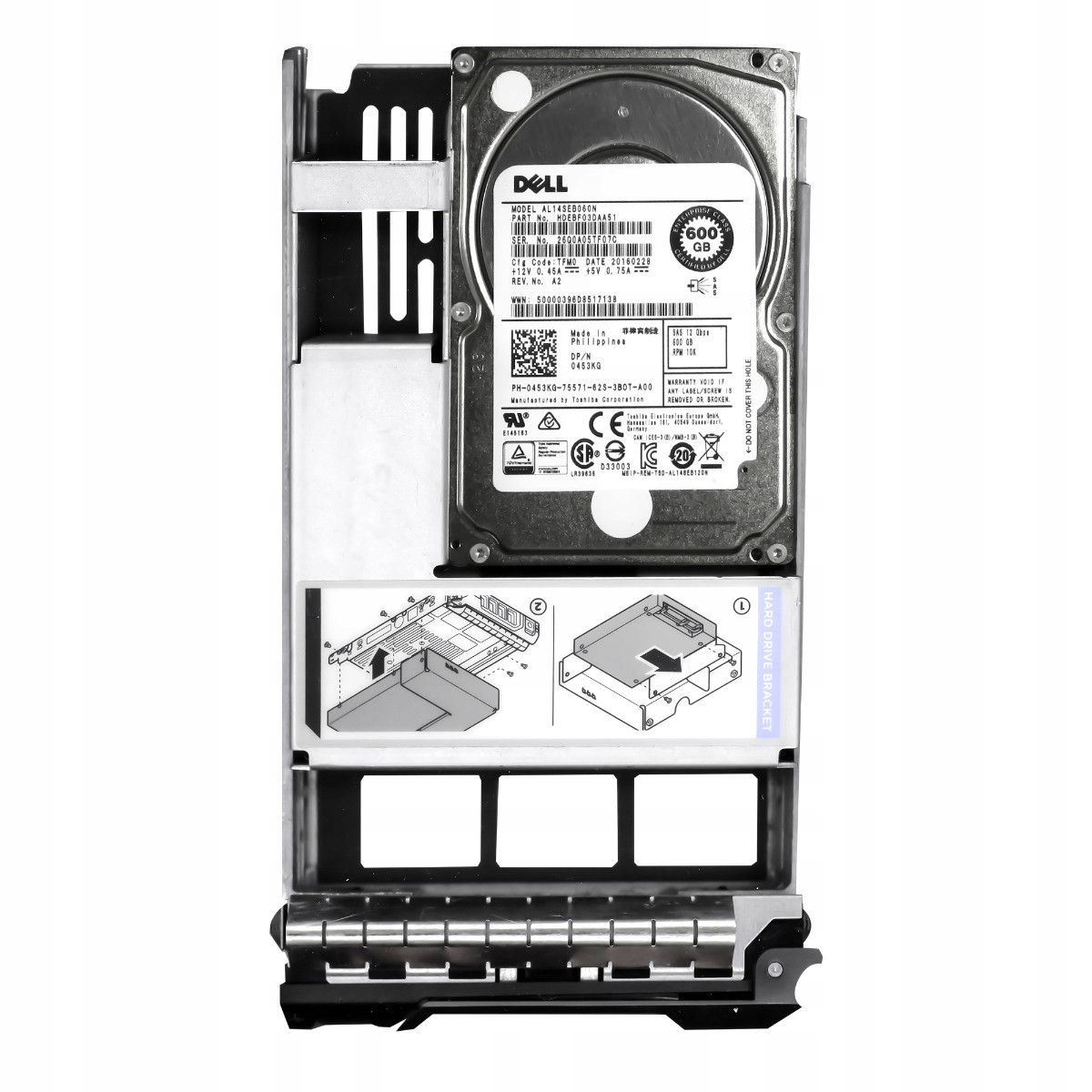 Dell 0453KG 600GB 10K 128MB SAS-3 3,5'' AL14SEB060N