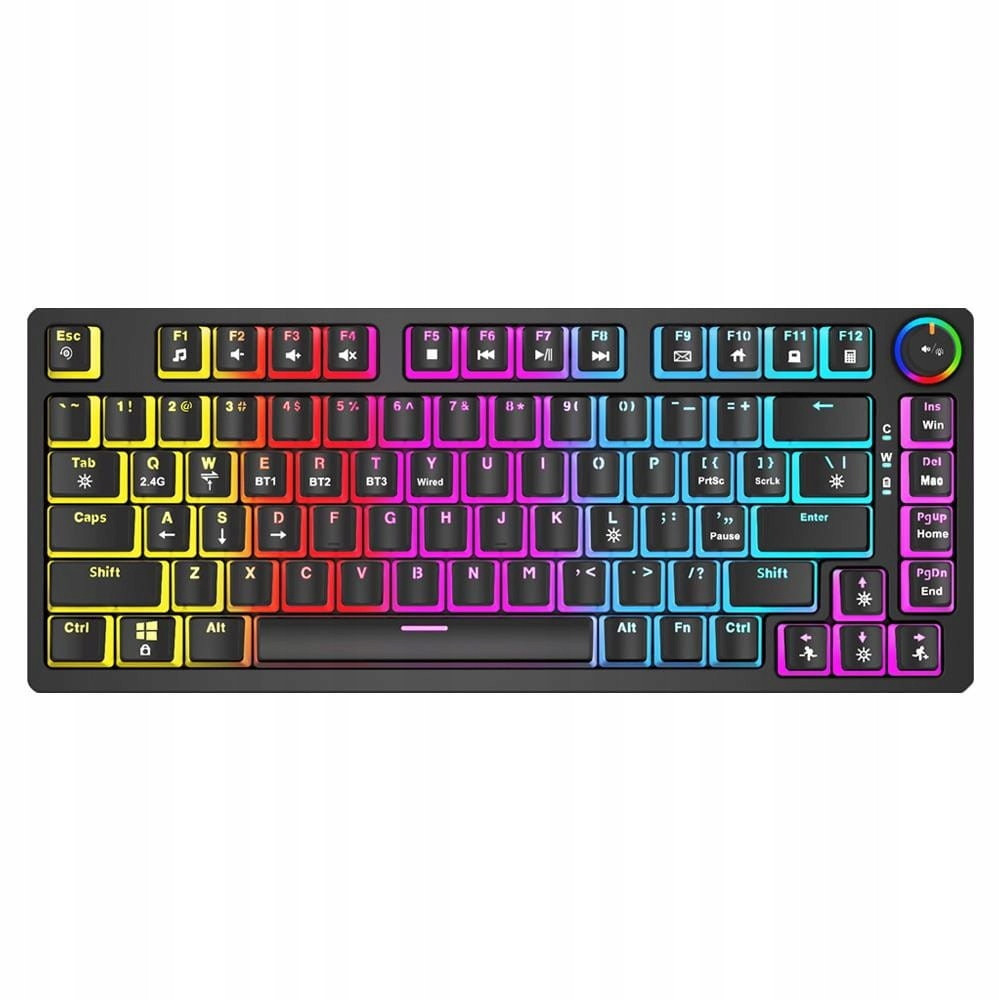 Bezdrátová mechanická klávesnice Savio Phenix , Gateron Yellow Pro,