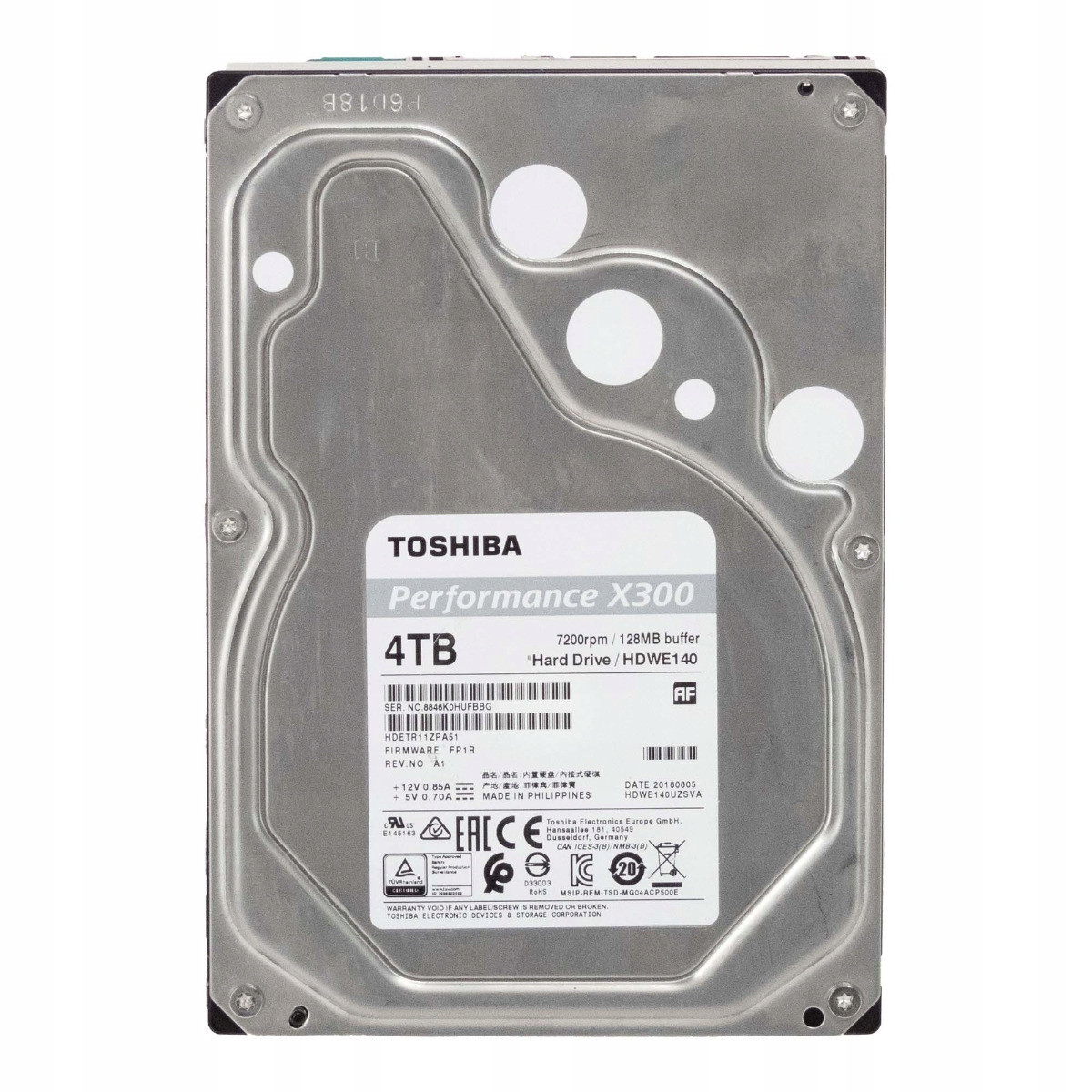 Toshiba Performance X300 4TB 7.2K 128MB Sata III 3.5'' HDETR11ZPA51