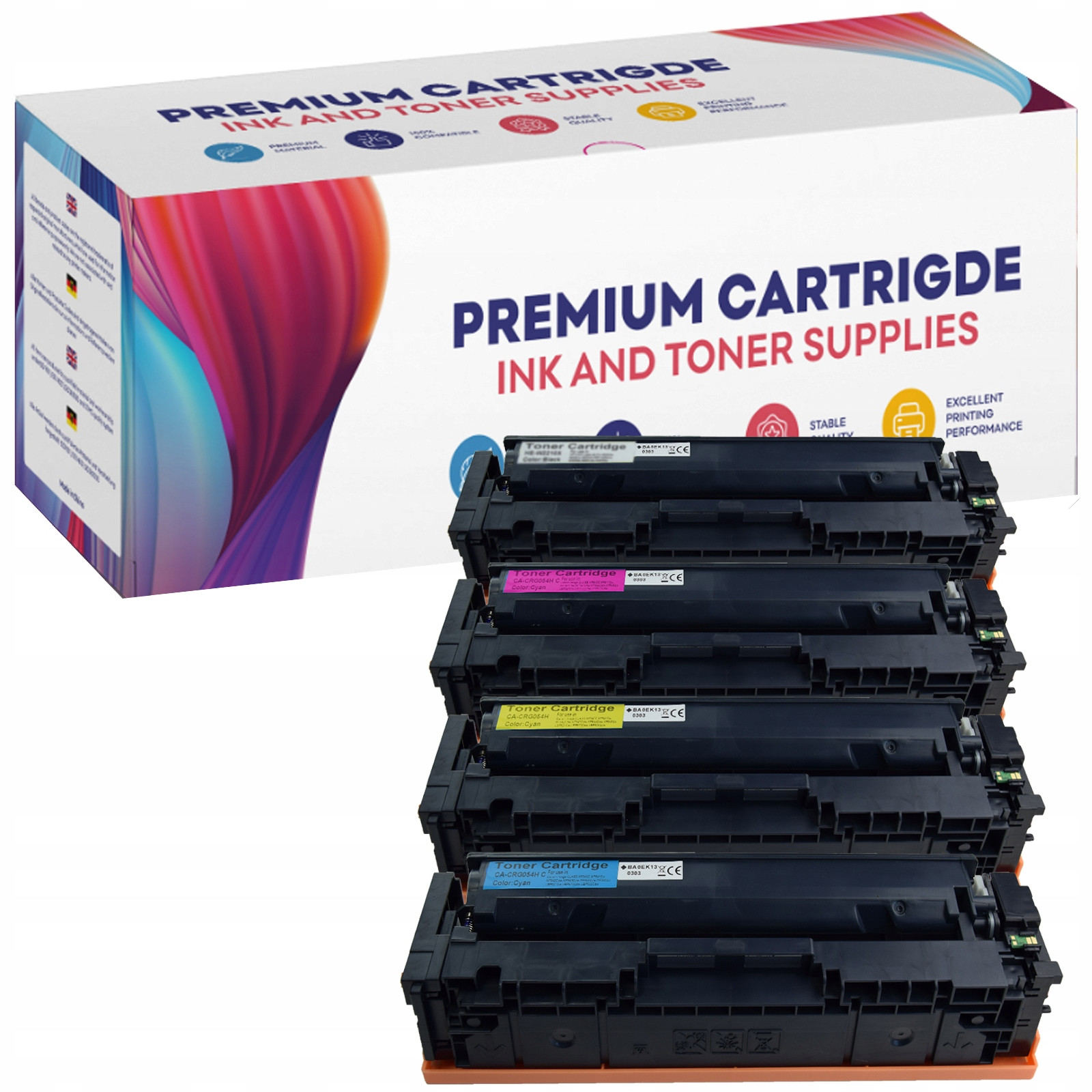 4x Toner pro Canon iSENSYS LBP-640C MF645CX CRG054H