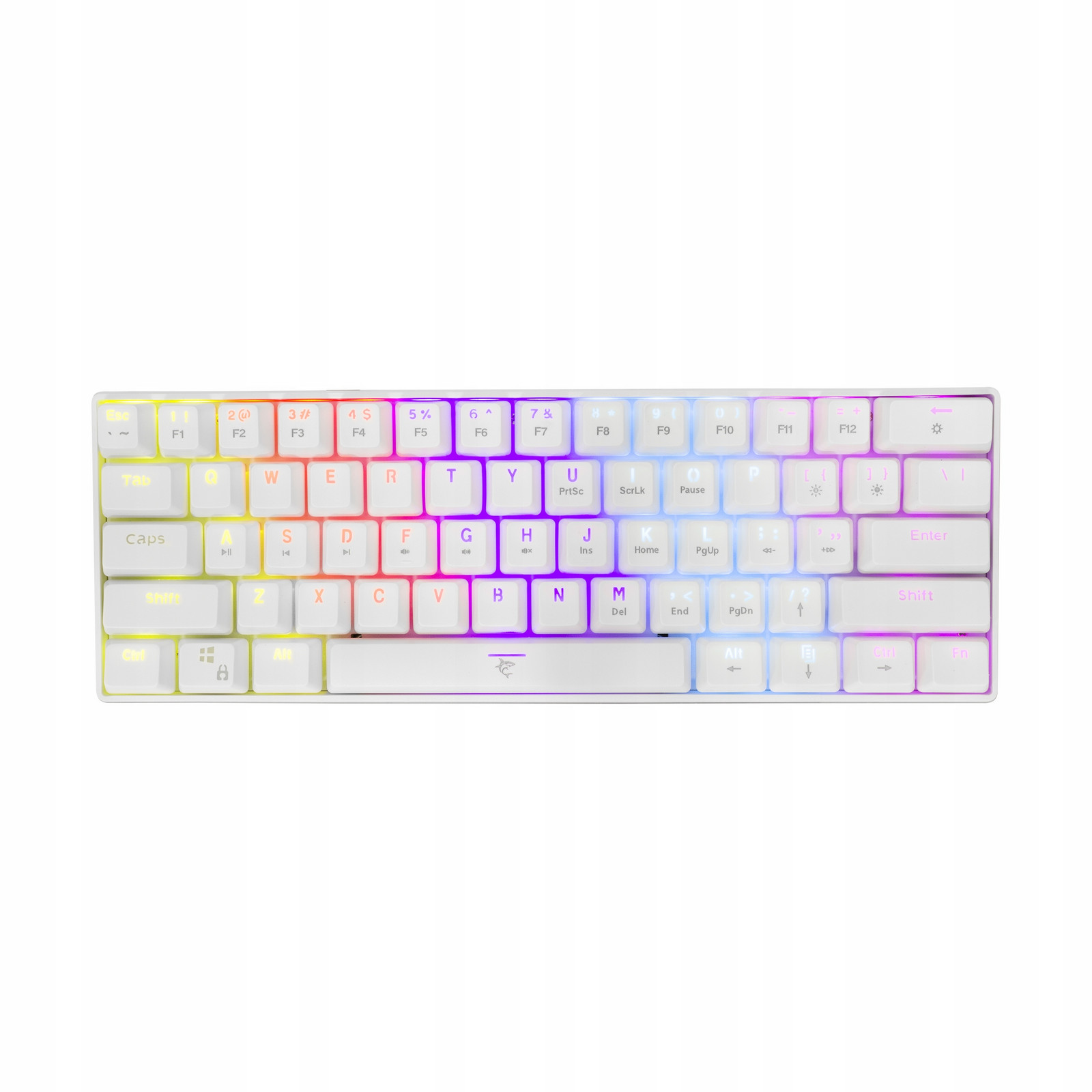 Mechanická klávesnice White Shark GK-2022 Shinobi Bílá Blue Switch Rgb