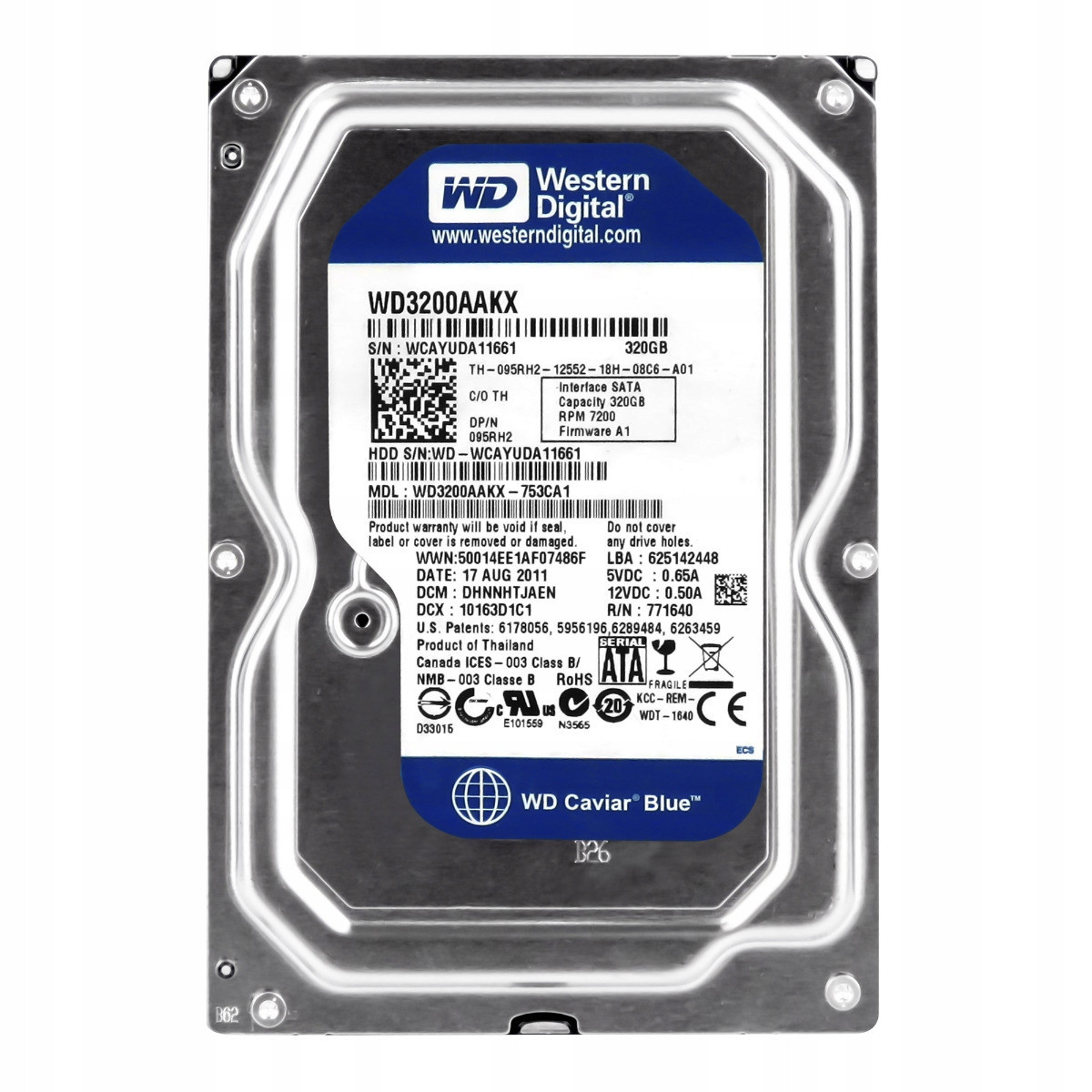 Dell 095RH2 320GB 7.2K 16MB Sata III 3.5'' WD3200AAKX