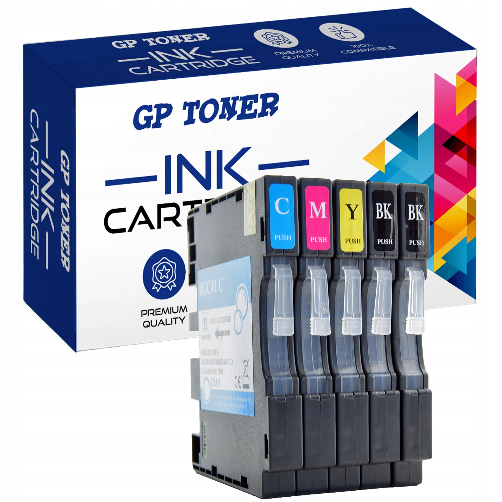 5x Inkoust pro Ricoh Aficio SG2100n SG3100 Series SG3110dn SG3120BSFNw