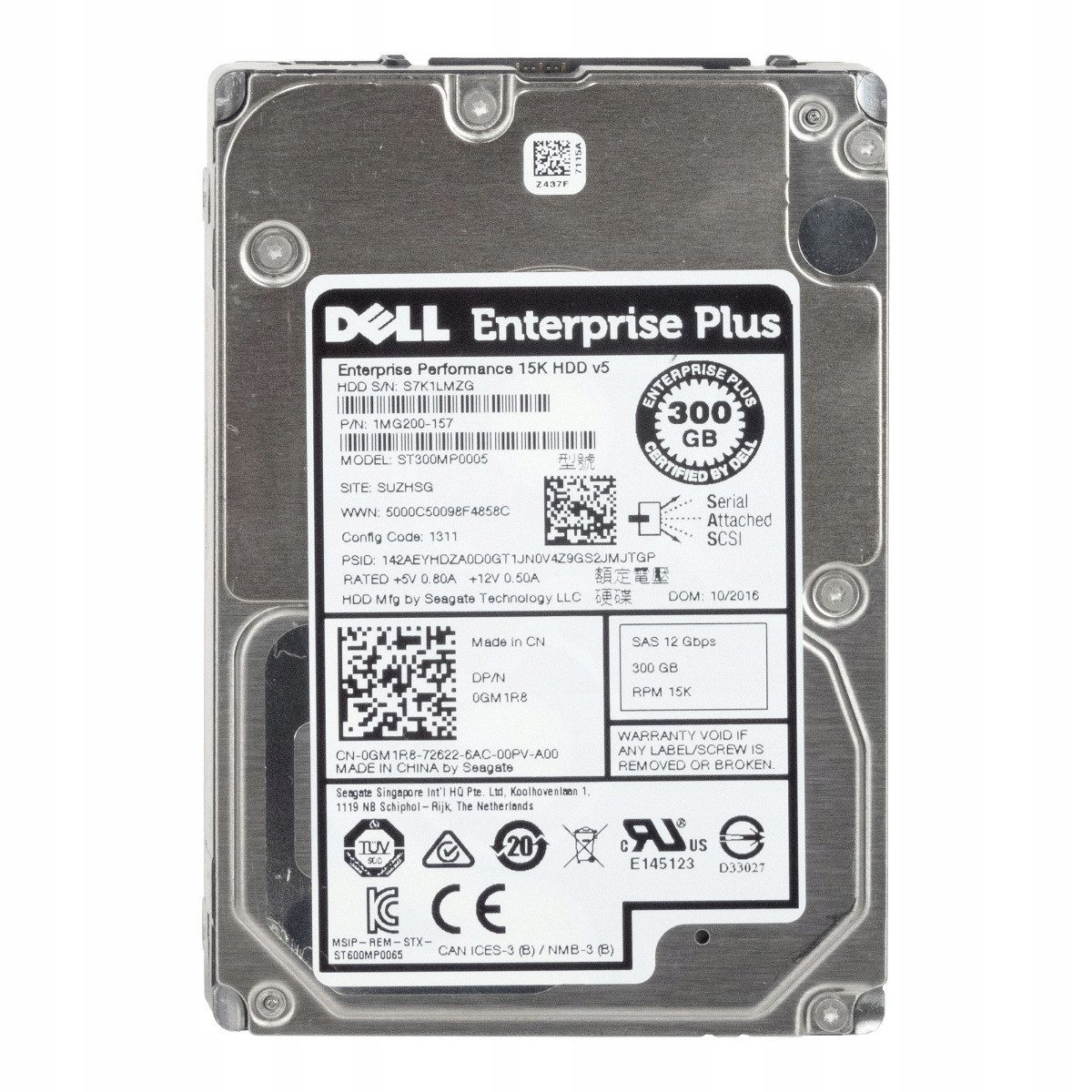 Dell 0GM1R8 300GB 15K 128MB SAS-3 2,5'' ST300MP0005