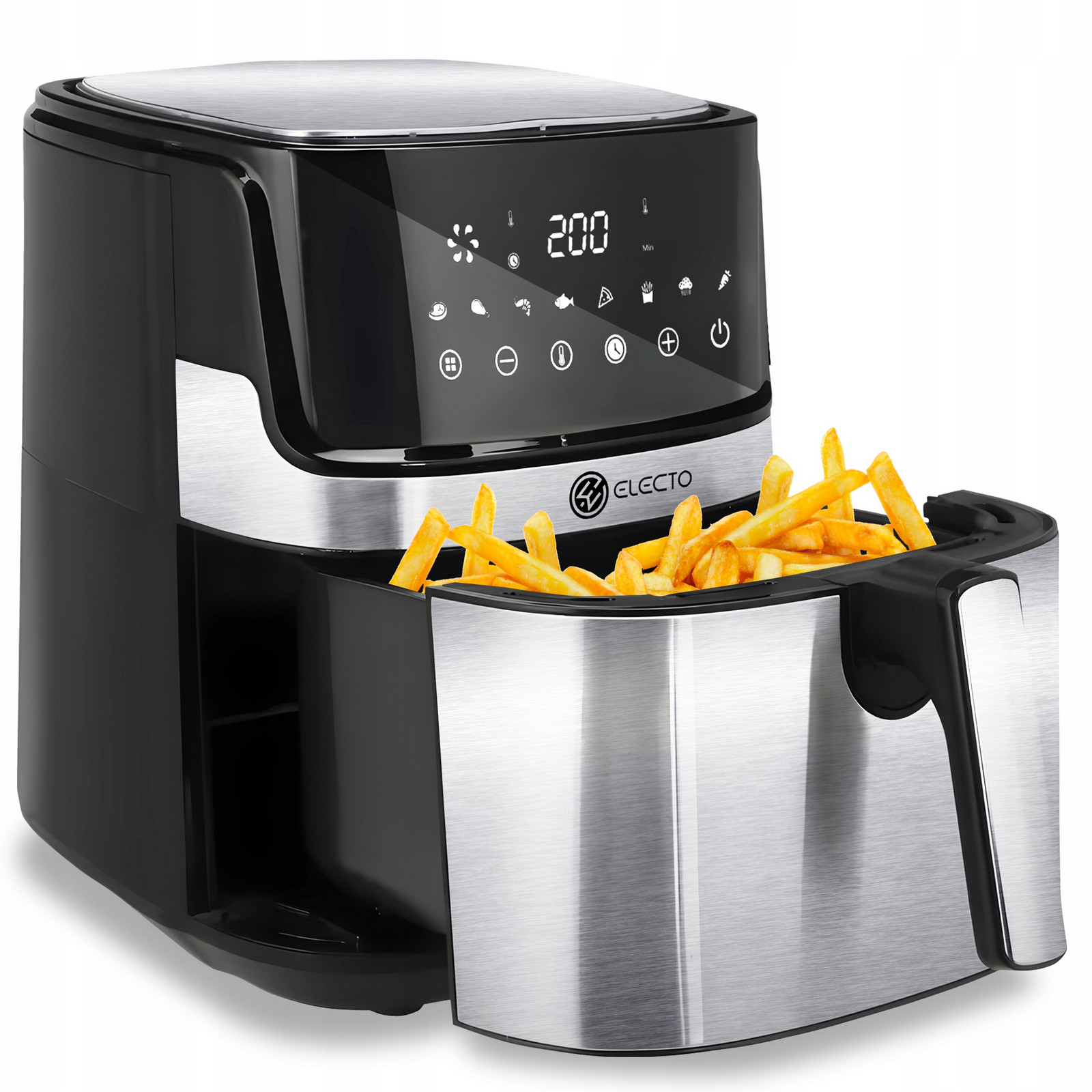 Fritéza Bez Tuku Air Fryer Fritéza Velká 8L 1800W Velká Mísa XL