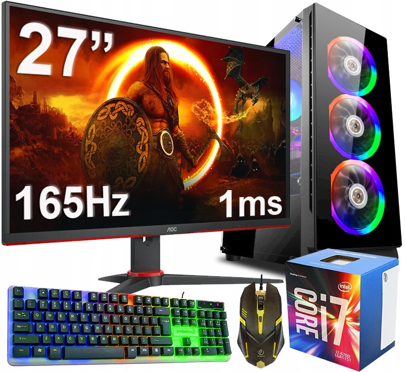 Herní Set I7 32GB Rtx 4060 8GB Monitor 27 165Hz 1ms WIN11