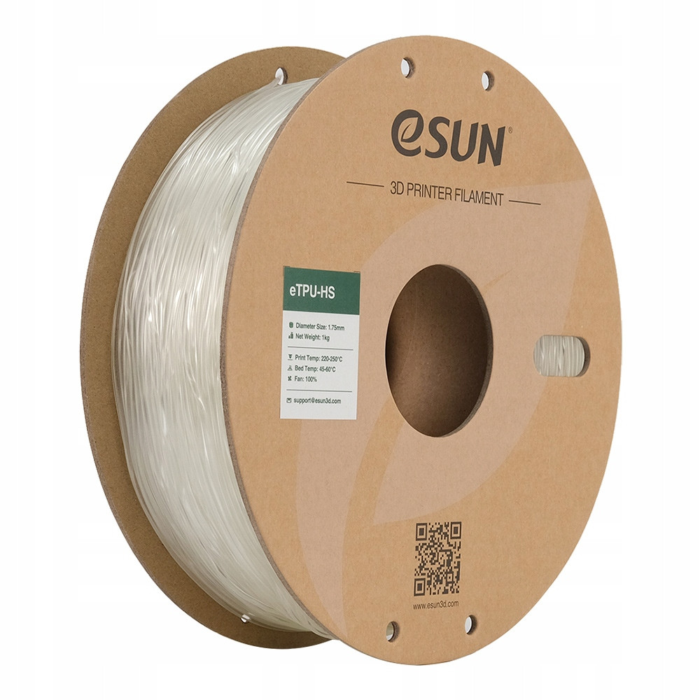 eSun Tpu-hs Filament přírodní 1.75mm 1kg papírová cívka
