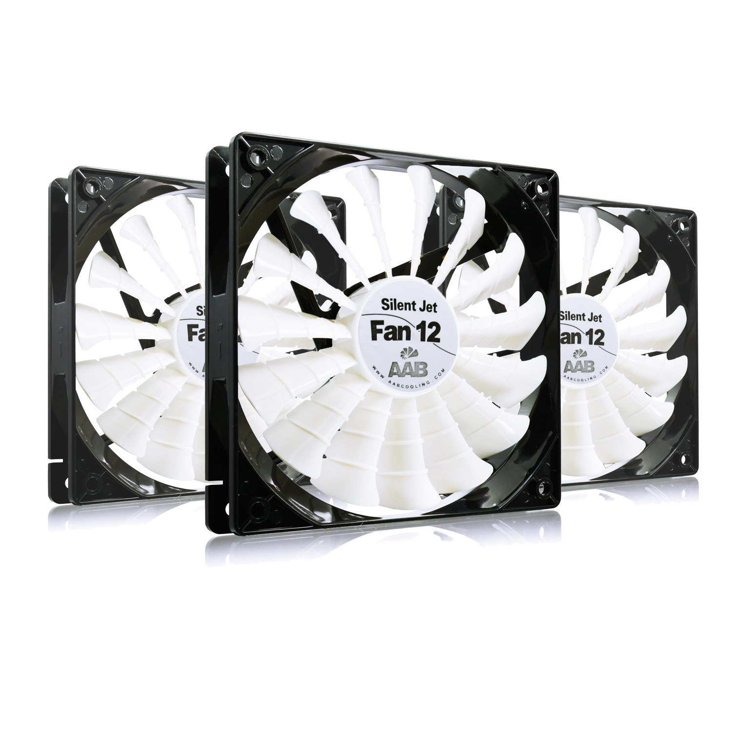 3xAABCOOLING Silent Jet 12 cm (15) lopatek Výkonné A Tiché Ventilátory 3PIN