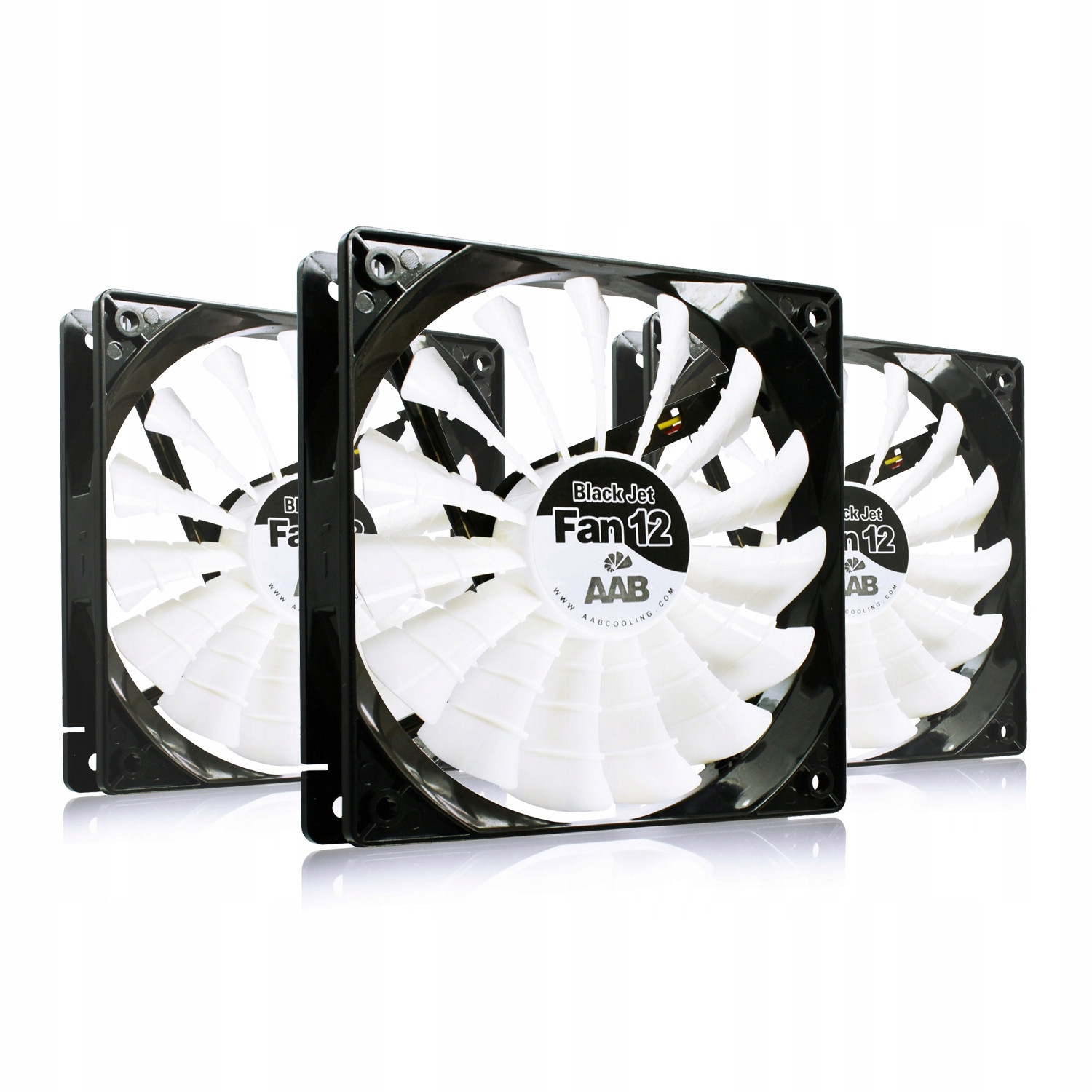 3xAAB Black Jet Fan 12-CM Chlazení Nejvýkonnější Ventilátor 170m3/h