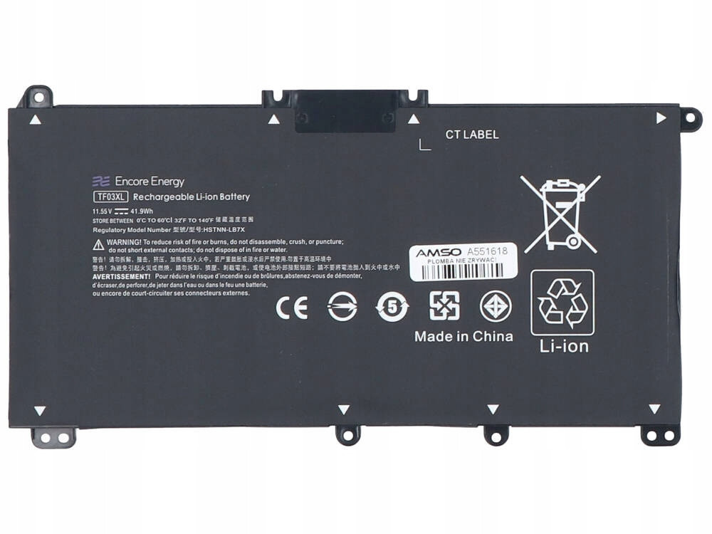 Encore Energy Hp Pavilion 14 15 17 kód baterie TF03XL 41,9Wh 11,55V 3600mAh