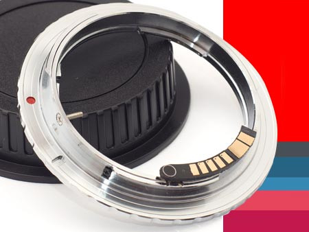 Adaptér Olympus Om Canon Eos Zuiko potvrzení zaostření čipu pampeliška