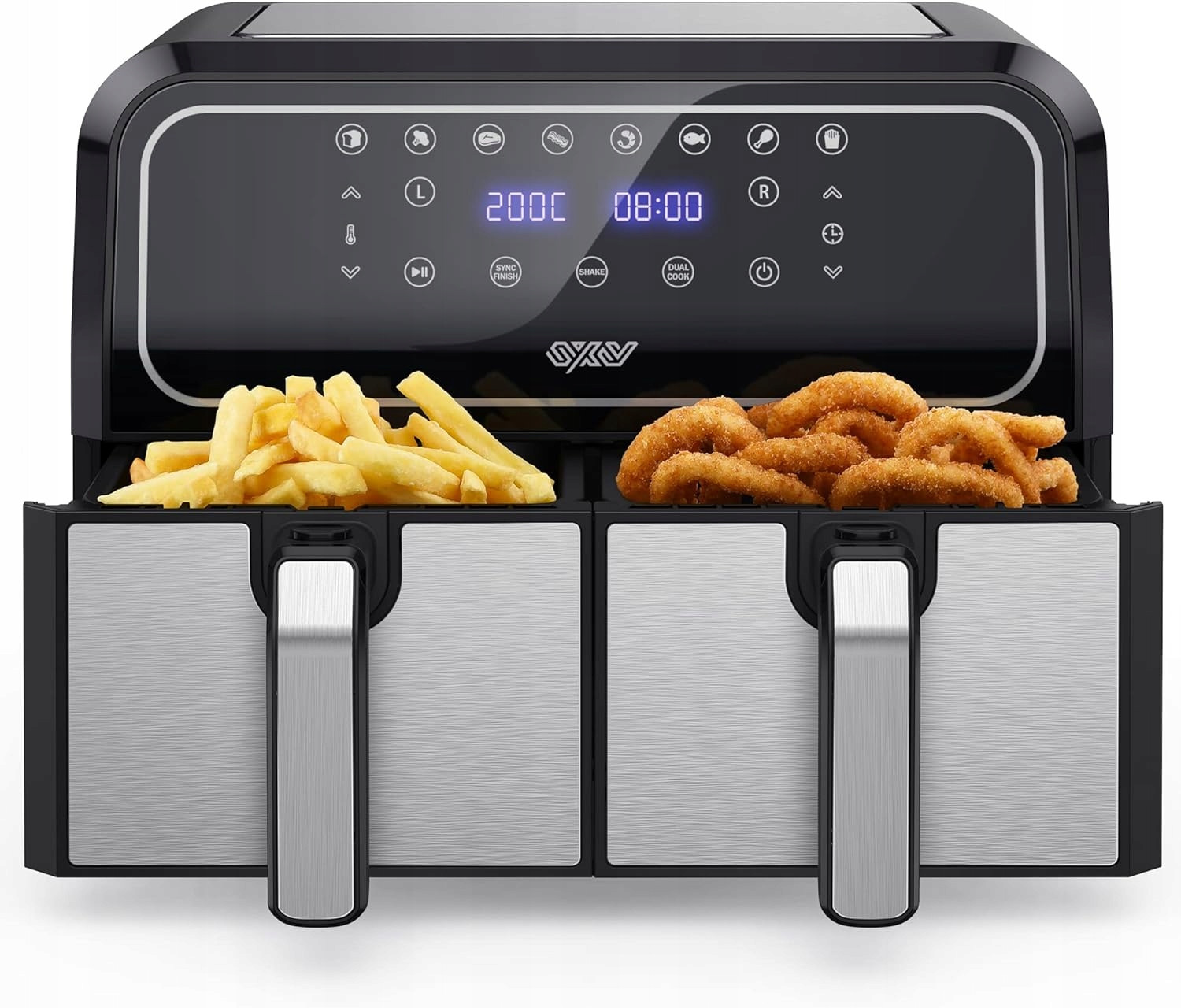 Dvouzónová fritéza Innsky IS-AF008, 1700W, 4L+4L, až 200C, 8 programů