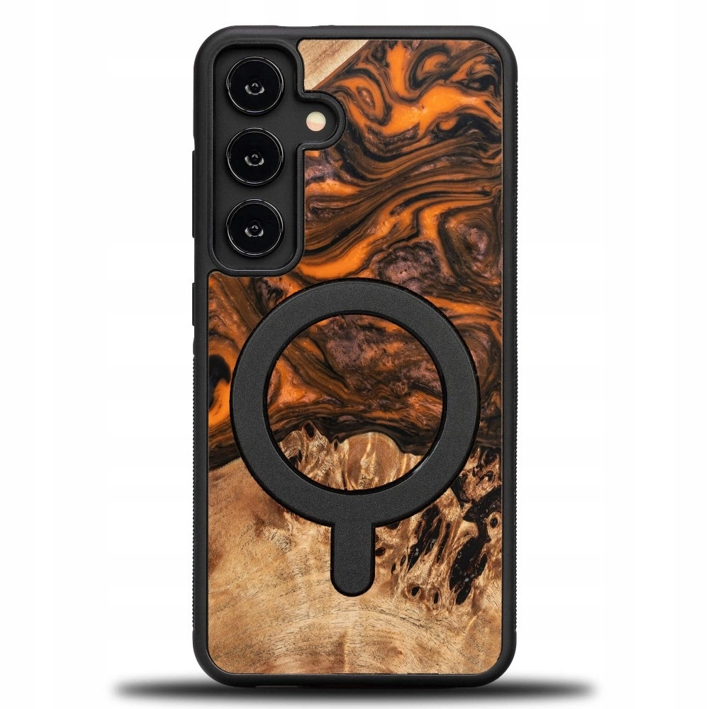 Pouzdro Bewood pro Magsafe Orange Ze Dřeva A Pryskyřice Na Samsung Galaxy A55 5G