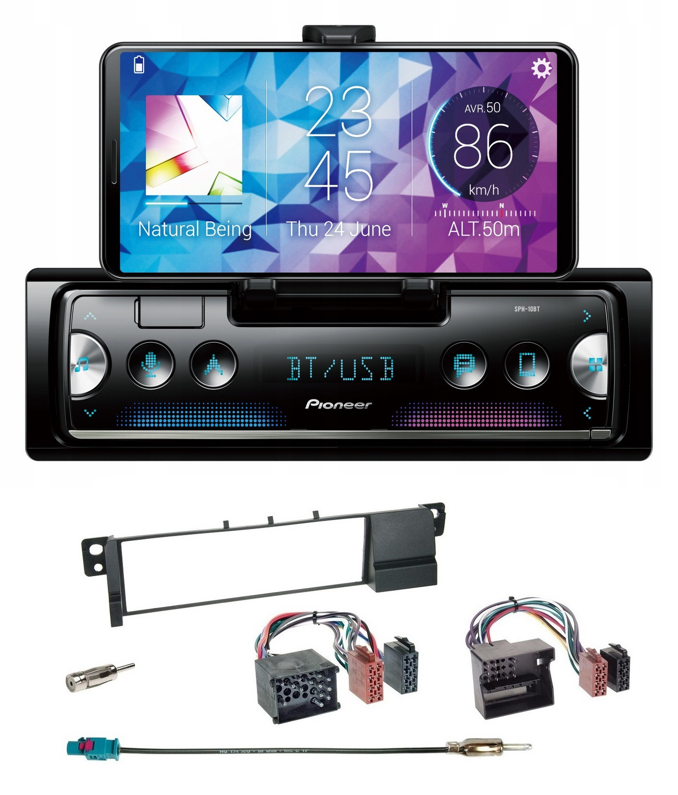 Pioneer SPH-10BT Rádio Bluetooth Usb Bmw 3 E46