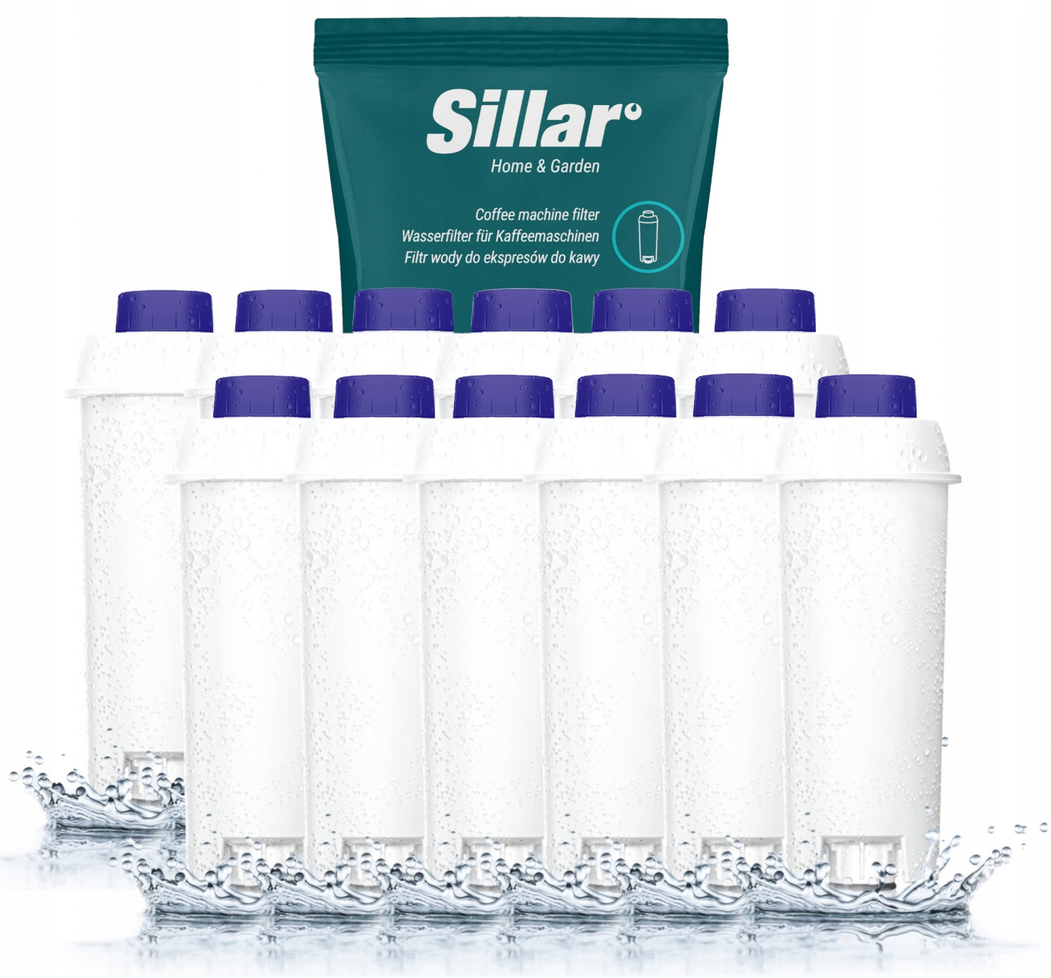 12x vodní filtr pro kávovar Delonghi Dinamica Eletta Ecam náplň SIllar