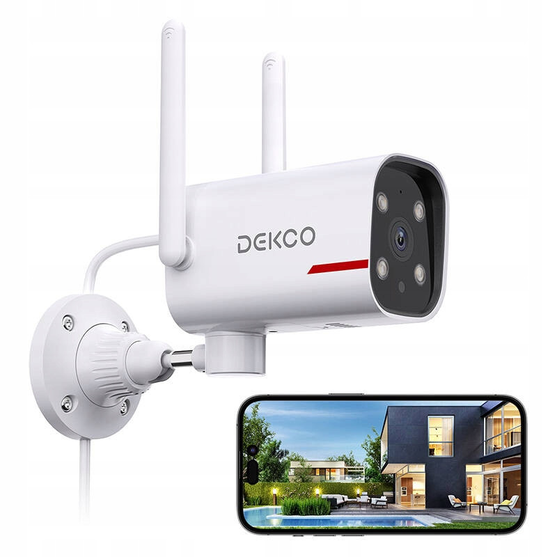 Dekco DC4L Venkovní Ip Wifi Kamera 2K Qhd 270° Podsvícení Smart Siréna