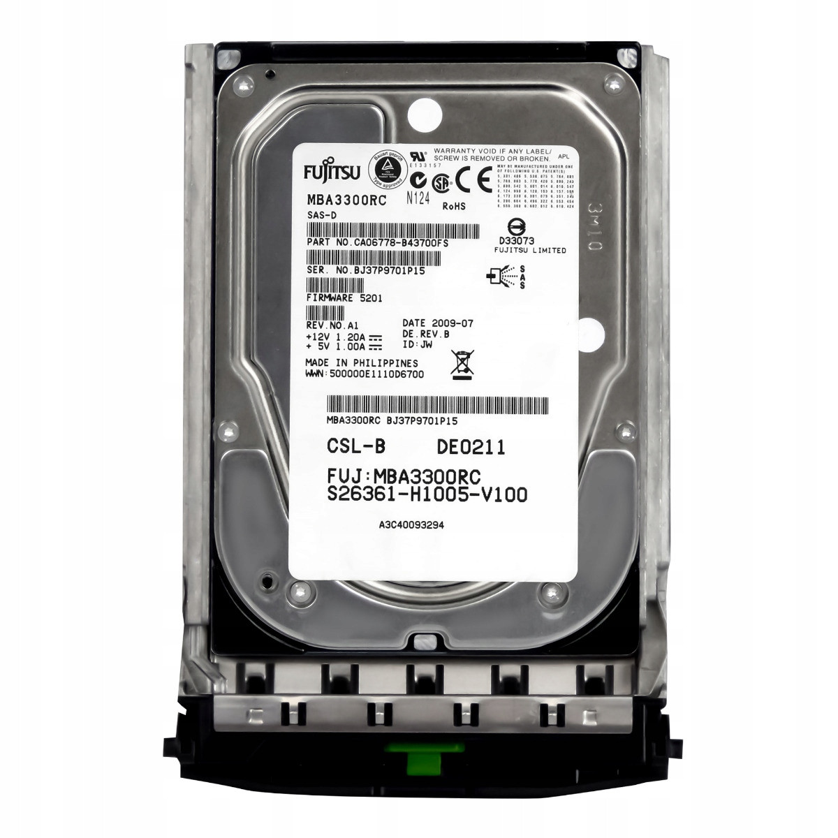 Fujitsu A3C40093294 300GB 15K 16MB Sas 3.5'' MBA3300RC