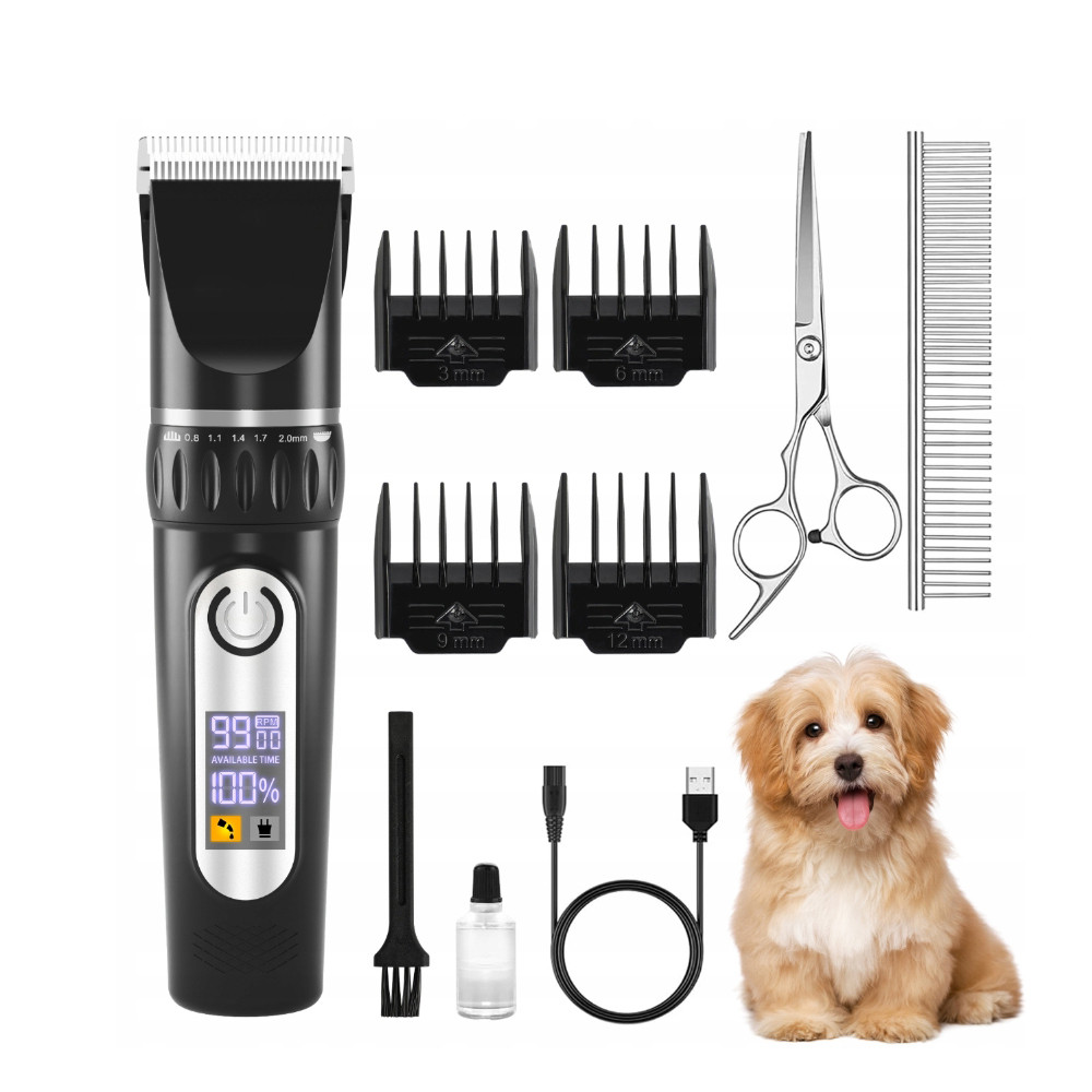 Stříhání Vlasů Elektrický Strojek Pro Zvířata Tichý Černý