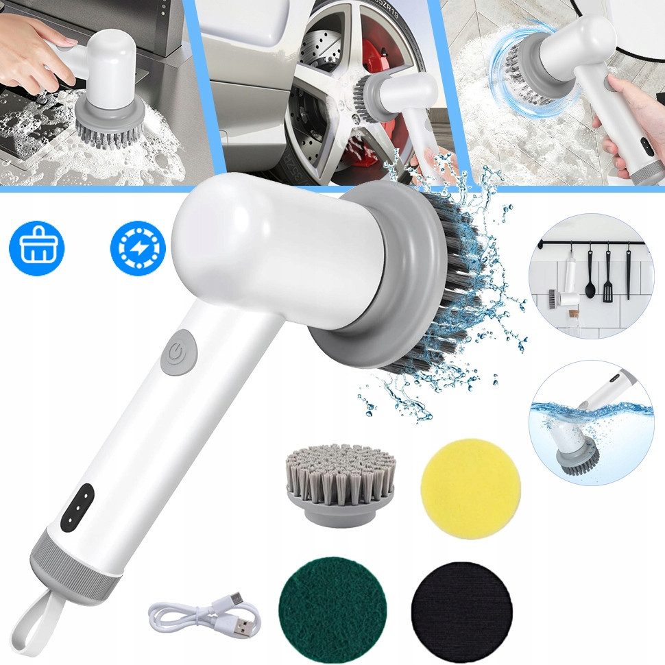 Elektrický Přívlačový Čistič, Ruční Kartáč Na Čištění Sprchy