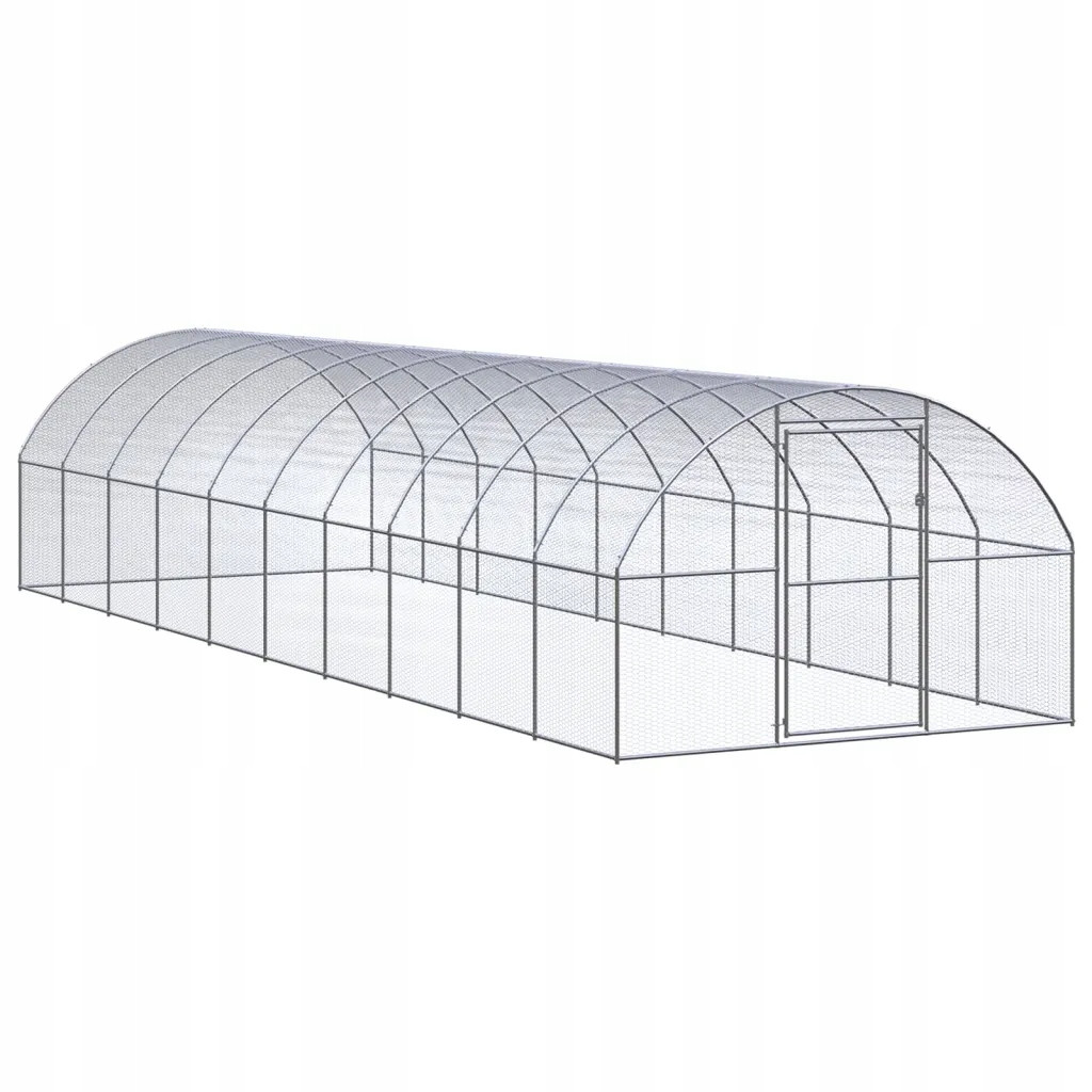 Venkovní klec pro kuřata, 3x10x2 m, ocel galvanizovaná