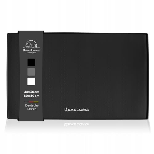 Karaluna Premium Silikonová podložka pod misku 60x40cm Černá Pro Psa Kočku