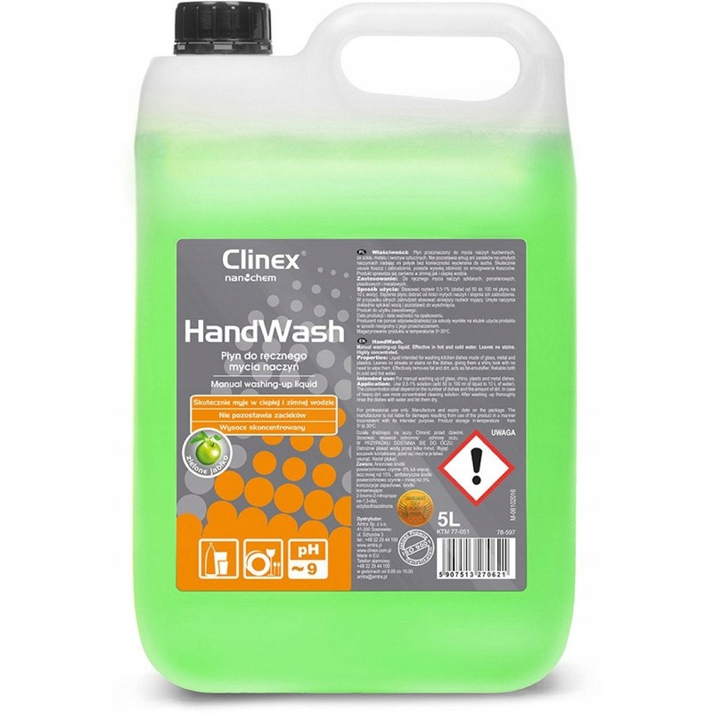 Tekutý prostředek Clinex HandWash 5L (na mytí nádobí)