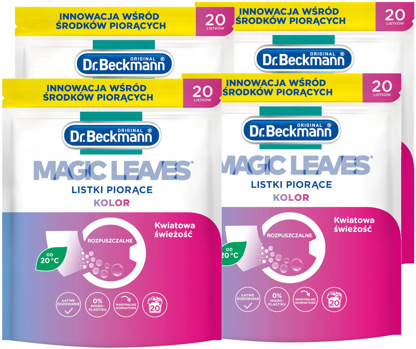 Dr. Beckmann Magic Leaves Ubrousky Prací listy na praní Barva 80 praní