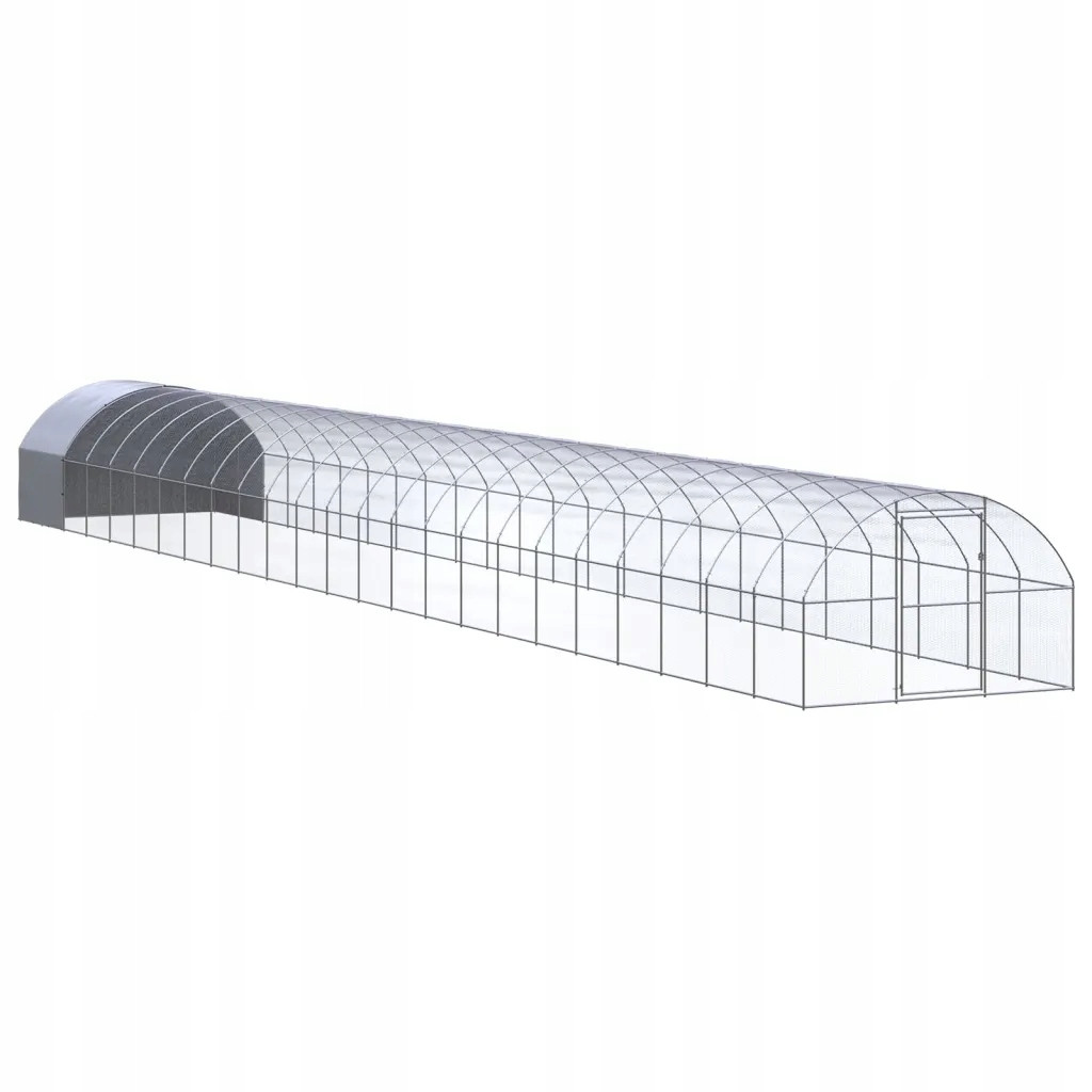 vidaXL Venkovní klec pro kuřata, 3x24x2 m, ocel galvanizovaná