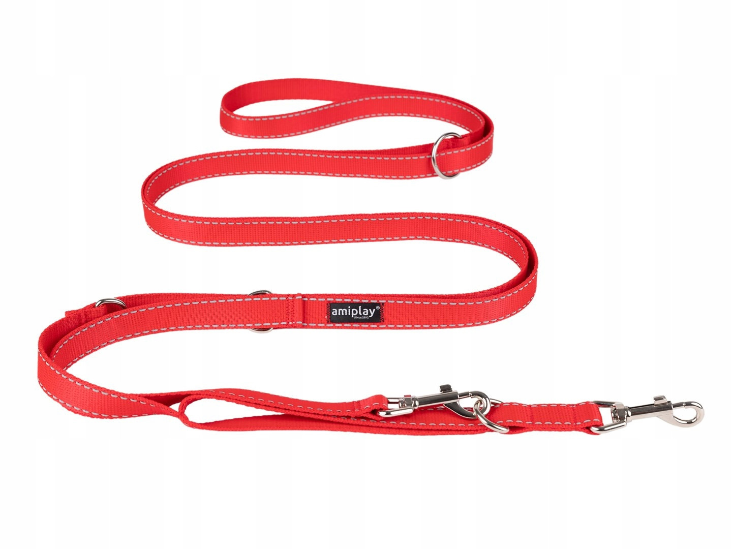 Amiplay Vodítko Nastavitelné 8IN1 Reflective XL Červené