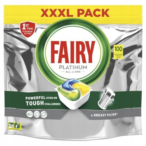 Fairy Platinum Citron Kapsle do myčky 100 XXL Ochrana Proti Vodnímu Kameni