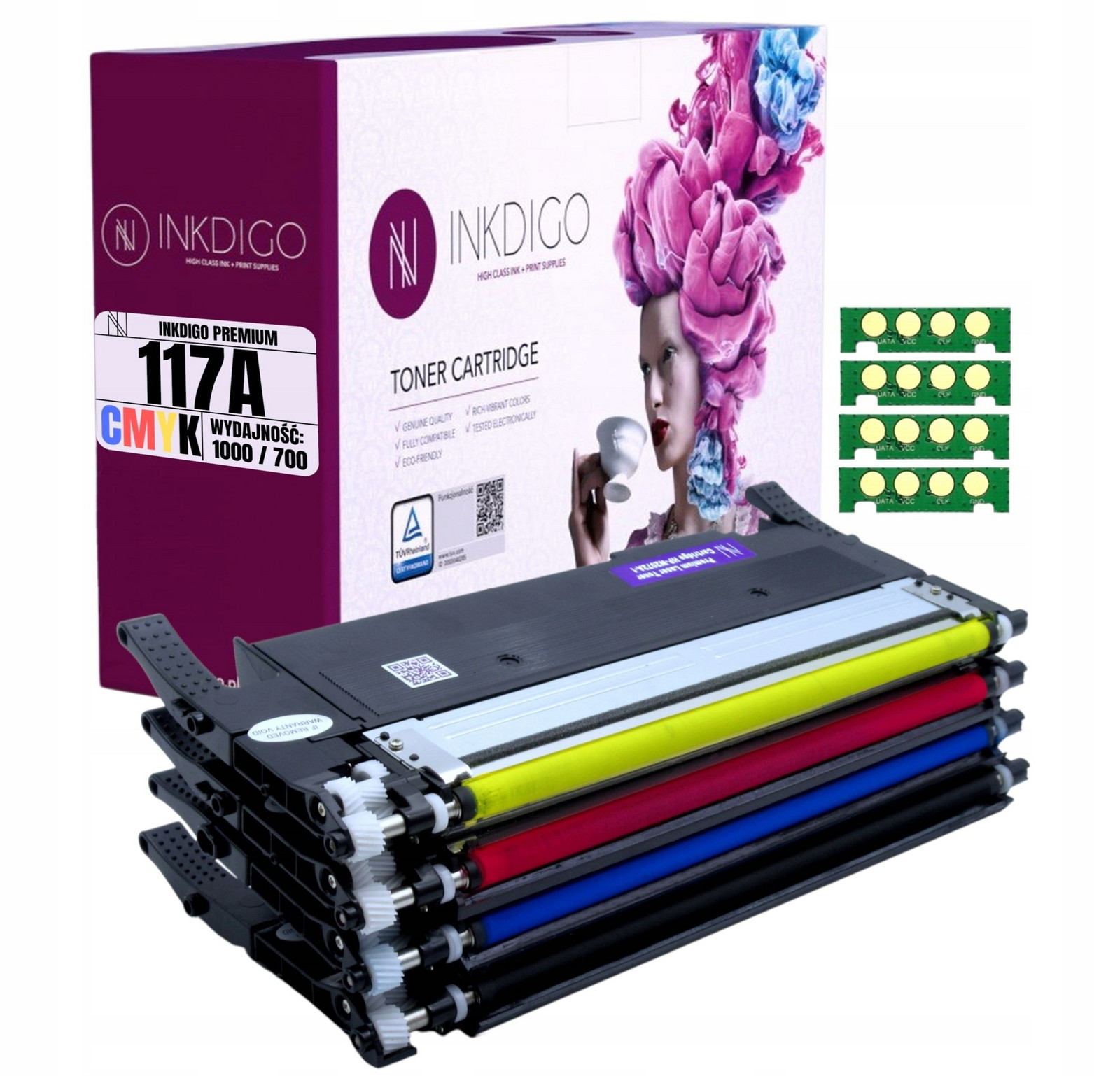 4x Toner Pro Hp Laser 150 178 179 117A W2070A Chip