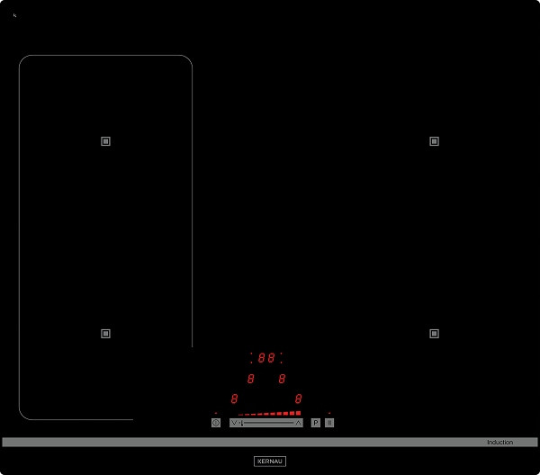 Indukční varná deska Kernau Kih 6412.1-4B černá